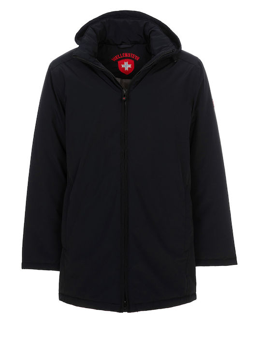 Serpentine Long Jacket Puffer Waterproof and Windproof Darknavy