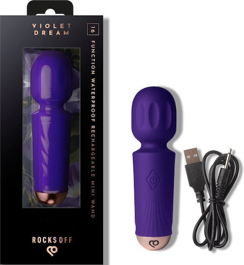 Rocks Off Mini Wand Vibrator Massage Purple