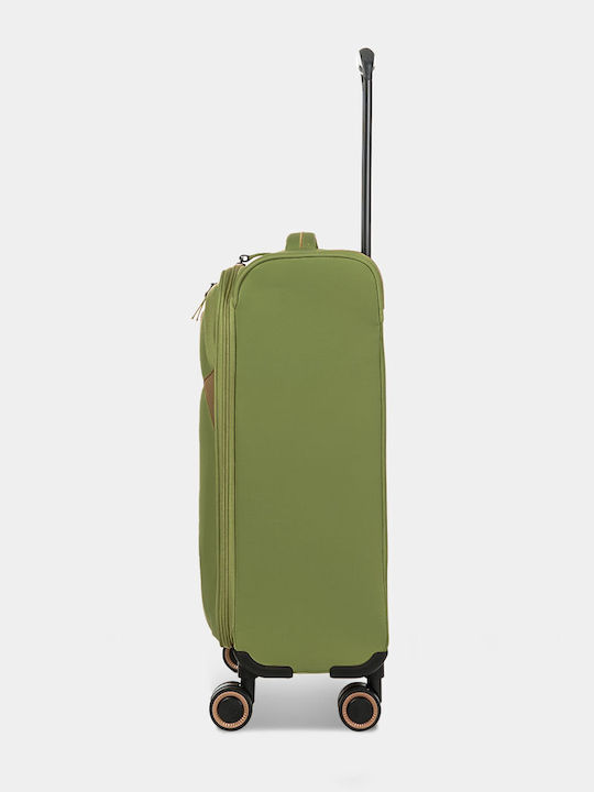 Verage Large Travel Suitcase Fabric Green with 4 Wheels Height 80cm
