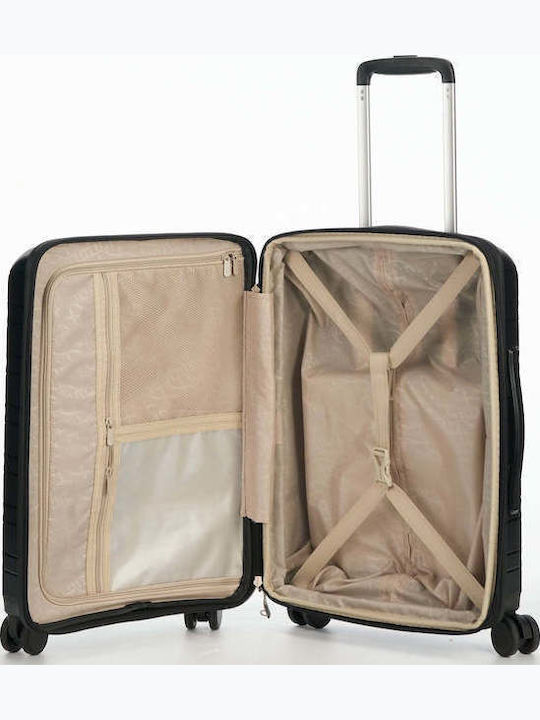 Verage Medium Travel Suitcase Hard Black with 4 Wheels Height 68cm