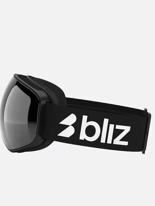 Bliz Μάσκα Σκι & Snowboard Ενηλίκων Μαύρη με Φακό Καθρέπτη σε Μαύρο Χρώμα