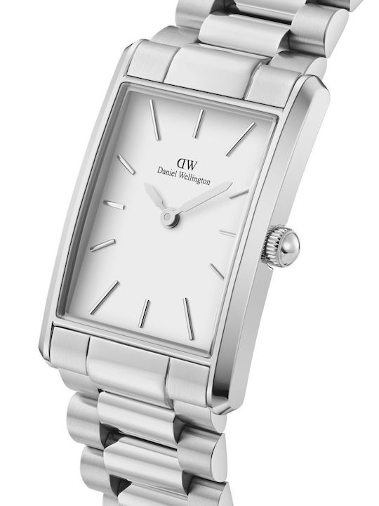 Daniel Wellington Дамски Часовник 35mm Кварцов с Бяла Метална Верижка