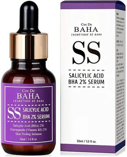 Cos De Baha Soothing Serum Face with Niacinamide & Salicylic Acid for Radiance & Acne 30ml