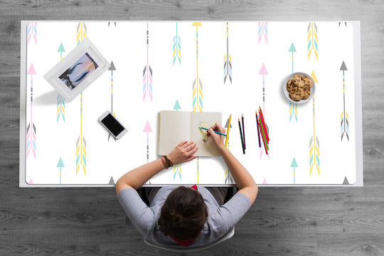 Decorative Protective Desk Pad Home Office Recordings 120x60 Cm
