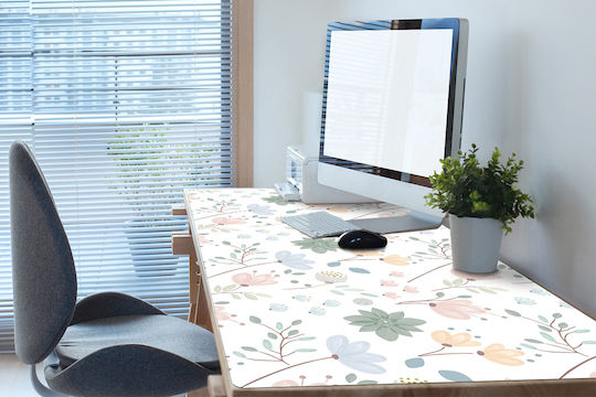 Decorative Protective Desk Pad Home Office Spring Flowers 120x60 Cm