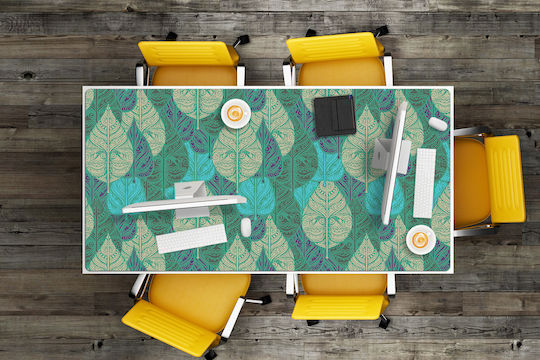 Tulup Schreibtischunterlage Vinyl Alltägliche Arbeit Blätter 100x50 cm