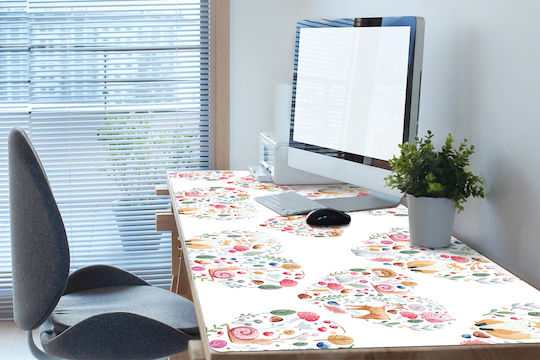 Tulup Schreibtischunterlagen Raum Studium Das Herz des Fuchses des Kaninchens 120x60 cm