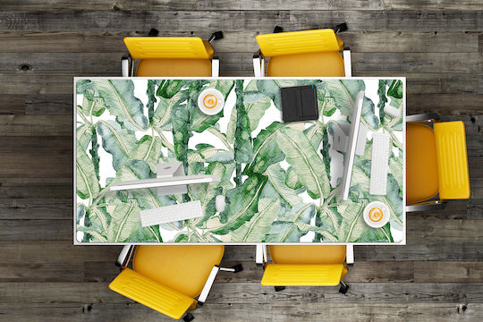 Tulup Schreibtischunterlagen Dekorative Schutzmatte Home Office Blätter Bananen 100x50 cm