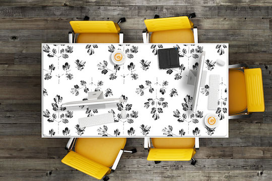 Decorativ Protecție Birou Home Office Model Alb Negru 120x60 Cm