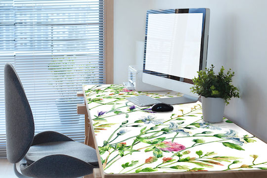 Decorative Desk Pad Home Office Wild Flowers 100x50 Cm