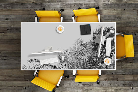 Decorative Desk Surface Mat Palms In The Sky 100x50 Cm