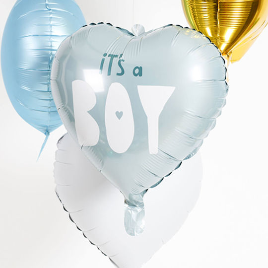 Μπαλόνι Foil Καρδιά It’s A Boy Blue 45εκ