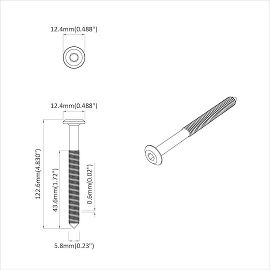 vidaXL Schraube mit Länge 6mm 800Stück