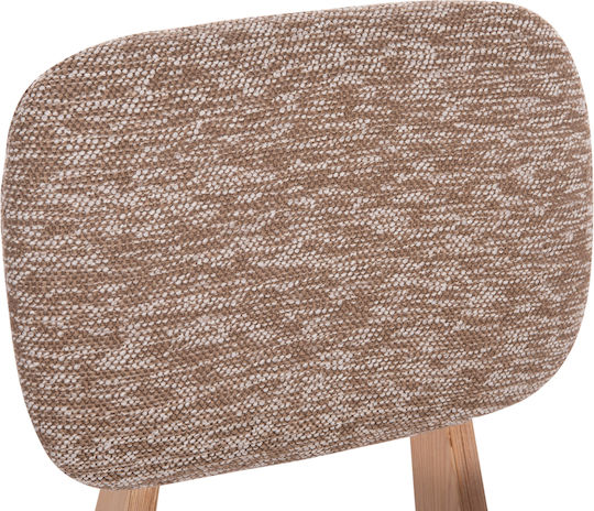 Bellisi Dining Room Fabric Chair Coffee 53x56x78cm