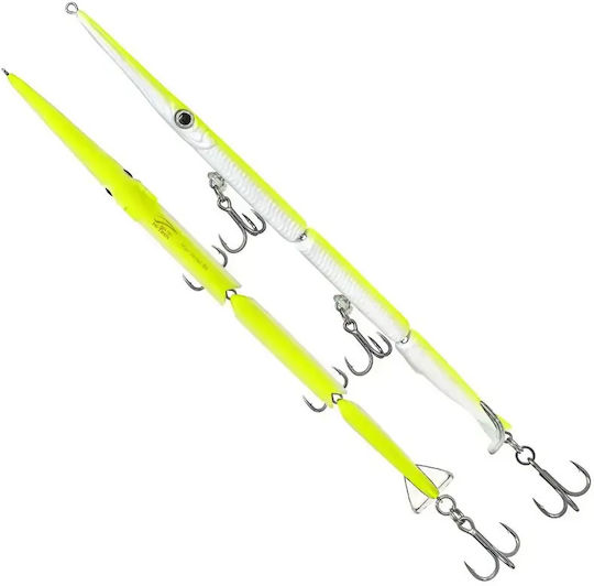 Artificial Jack Fin Stylo Jointed 150 Yellow Fluorescent