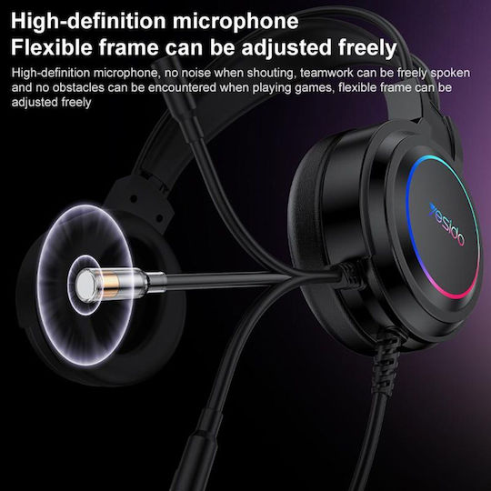 Yesido EK05 On Ear Gaming Headset με σύνδεση USB for PC