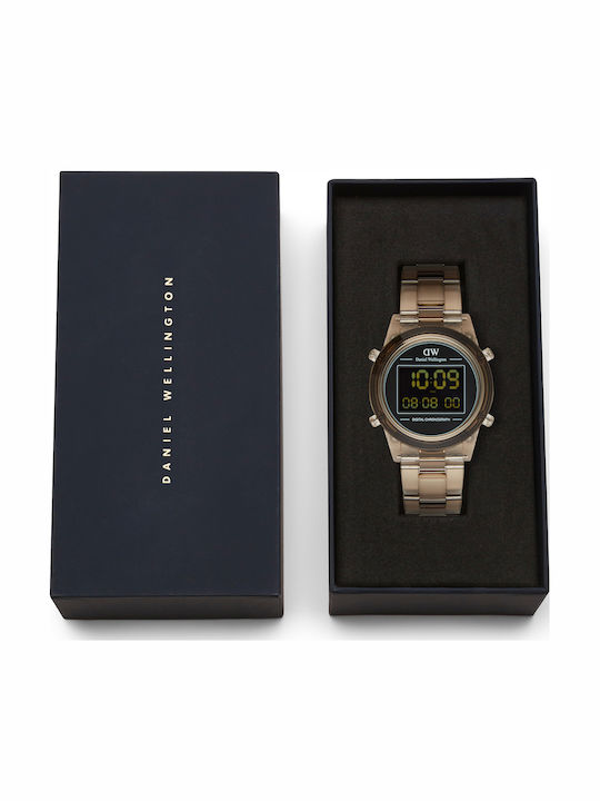 Daniel Wellington Ψηφιακό Ανδρικό Ρολόι 36mm Μπαταρίας σε Διάφανο Χρώμα