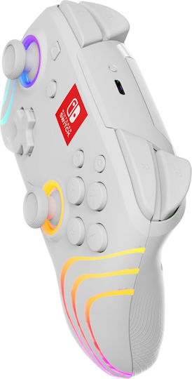 PDP Afterglow Wave Wireless Gamepad pentru Switch Alb