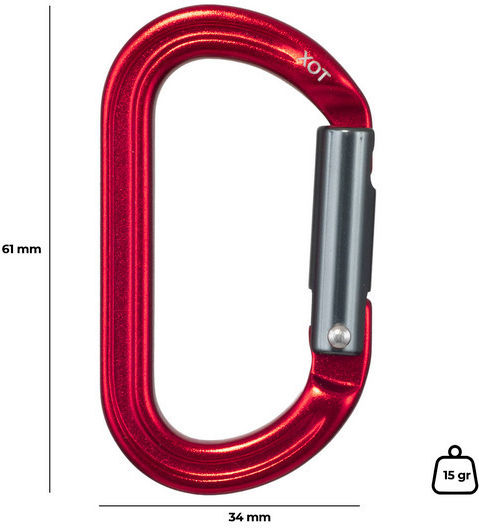 Καραμπίνερ Fixe Climbing Xot Auxiliary Carabiner Red Κόκκινο Fc-k25100_1
