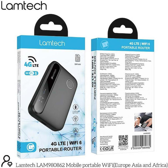 Lamtech LAM980862 Безжичен Маршрутизатор Wi‑Fi 6