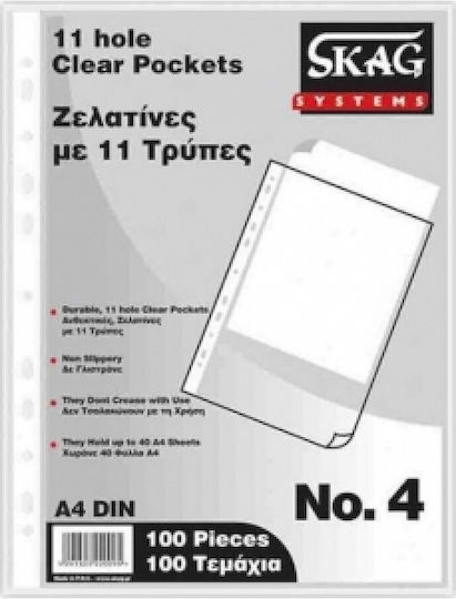 Skag Plastic Sleeve for Documents A4 with Holes