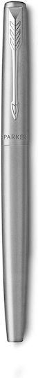 Jotter Core Pen Set Ballpoint Medium with Fountain Pen Medium made of Steel Silver in a case (in a paper cassette)