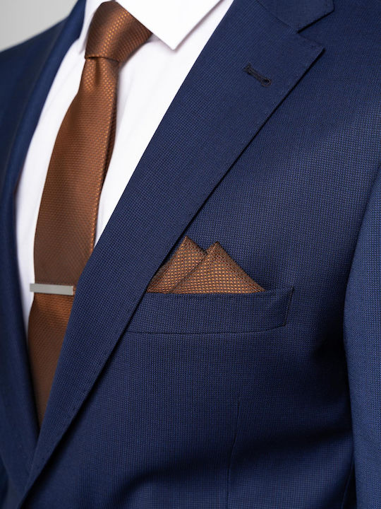 Men's Suit with Vest Slim Fit Blue