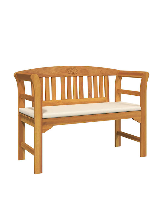 Bench Outdoor Wooden with Pillows 114x46x82.5cm