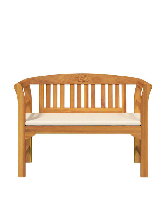 Bench Outdoor Wooden with Pillows 114x46x82.5cm