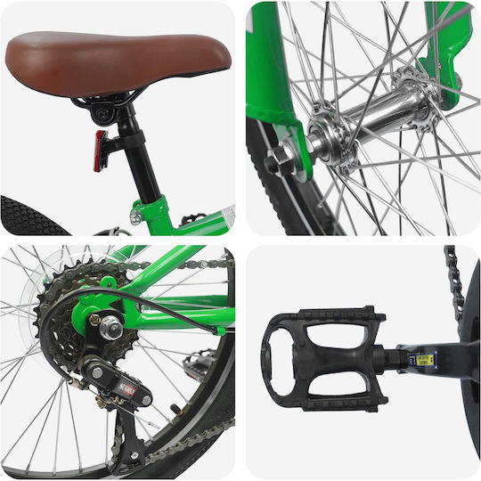 vidaXL 24" Kids Bicycle BMX Green