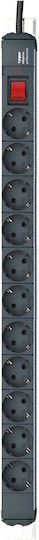Popp Power Strip 11 Positions with Switch and Cable 2m Gray