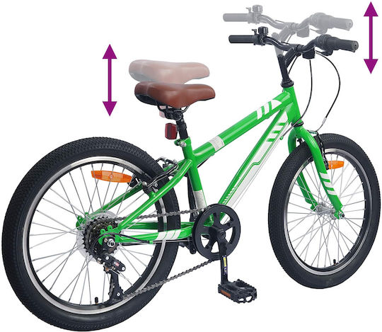 vidaXL 24" Kids Bicycle BMX Green