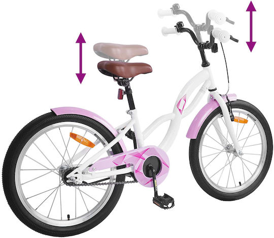 vidaXL 20" Kids Bicycle City White