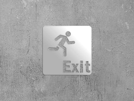 Έξοδος Κινδύνου Exit – Πινακίδα Σήμανσης Ανοξειδωτο-ατσαλι-inox