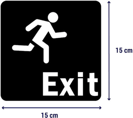 Έξοδος Κινδύνου Exit – Πινακίδα Σήμανσης Ανοξειδωτο-ατσαλι-inox