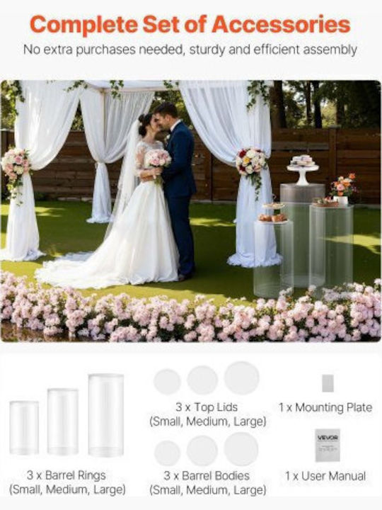 Vevor Wedding Decoration 3pcs 90cm