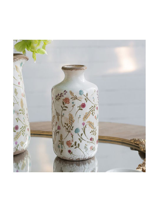 Artekko Decorative Vase Aging White 11x11x21cm