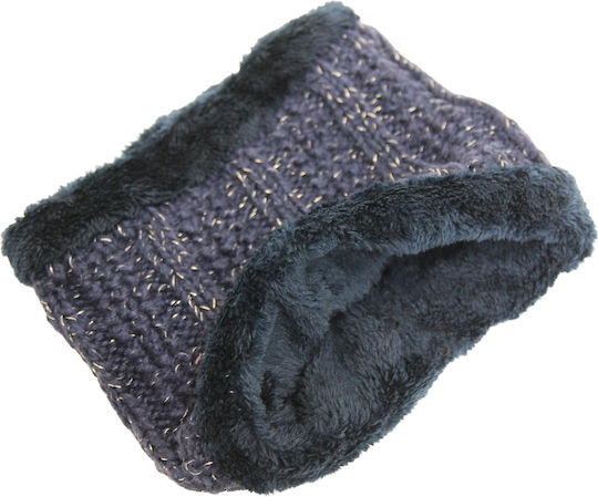 Set with Beanie Knitted in Blue color