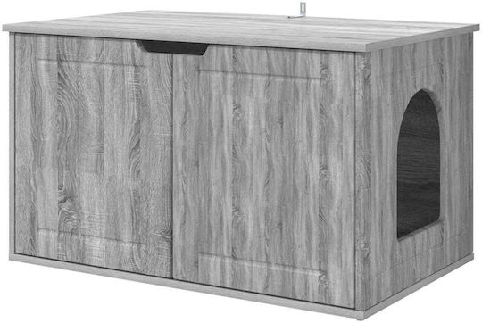 Vidaxl Casă Pentru Pisici Gri Sonoma 85 X 55 X 53,5 Cm Lemn Prelucrat