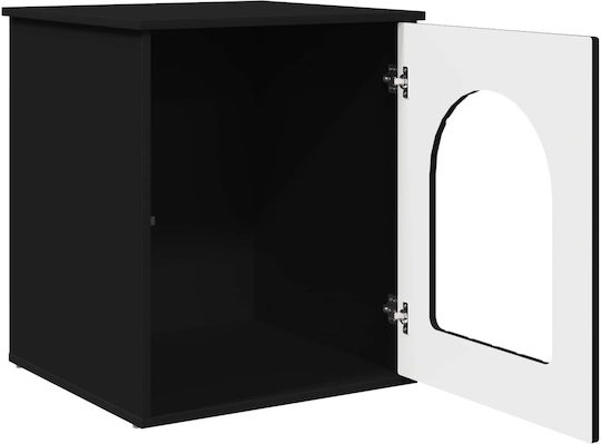 Vidaxl Σπίτι Γάτας Μαύρο 53 X 52 X 62 Εκ Επεξεργασμένο Ξύλο