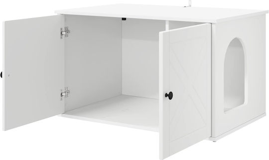 Vidaxl Cat House White 85 x 55 x 50.5 cm Processed Wood