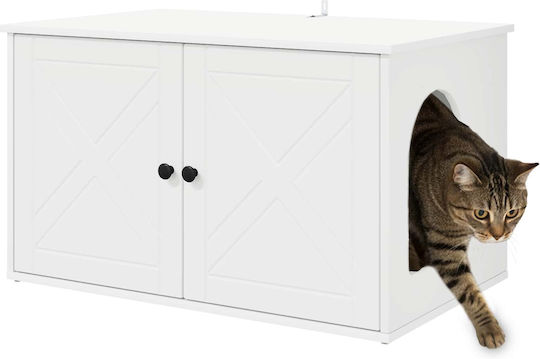 Vidaxl Cat House White 85 x 55 x 50.5 cm Processed Wood