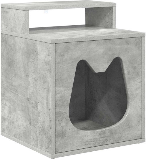 Vidaxl Casă Pentru Pisici Beton 42,5 X 40 X 53,5 Cm Lemn Prelucrat