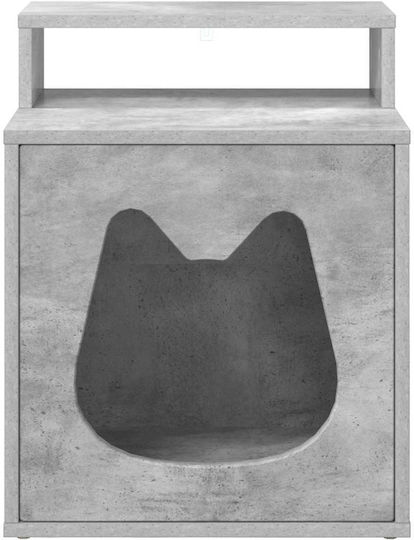 Vidaxl Casă Pentru Pisici Beton 42,5 X 40 X 53,5 Cm Lemn Prelucrat