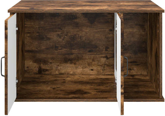 Vidaxl Cat House Smoked Oak 85 x 55 x 50 cm Engineered Wood