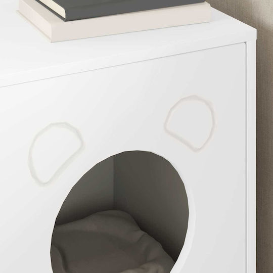 Vidaxl Cat House White 42.5 x 40 x 53 cm Engineered Wood