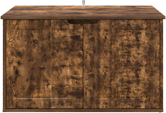 Vidaxl Katzenbett Rauch Eiche 85 x 55 x 53,5 cm Bearbeitetes Holz