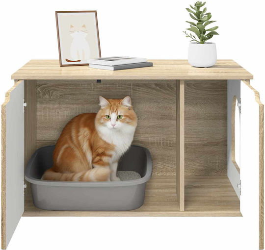 Vidaxl Cat House Sonoma 85 x 55 x 53.5 cm Engineered Wood