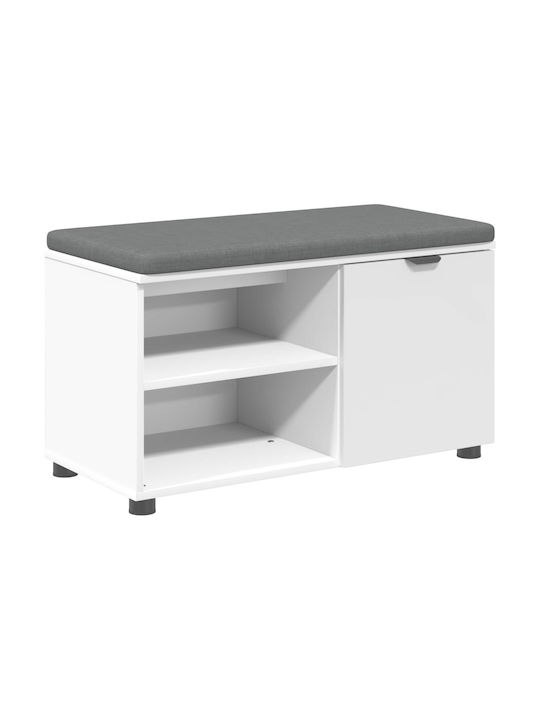 Entry Furniture with Bench White 80x38x46cm