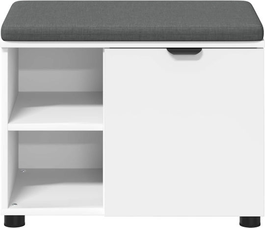 Мебел за антре с Пейка Бял 60x38x46см